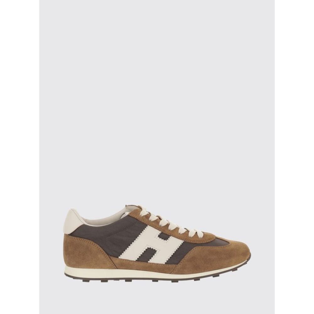 Hogan Men Athletic Leather And Mesh Sneakers Hogan With Notched Sole